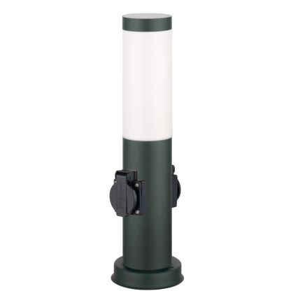 Brilagi - Venkovní lampa se 2 zásuvkami SCHUKO NOVA 1xE27/15W/230V 40 cm IP44 antracit
