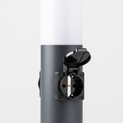 BRILAGI - Venkovní lampa se 2 zásuvkami SCHUKO NOVA 1xE27/15W/230V 40 cm IP44 antracit