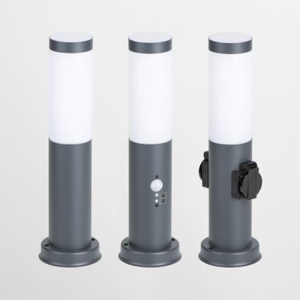 BRILAGI - Venkovní lampa se 2 zásuvkami SCHUKO NOVA 1xE27/15W/230V 40 cm IP44 antracit