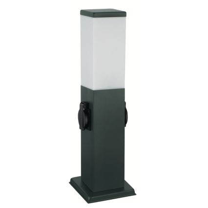 Brilagi - Venkovní lampa se 2 zásuvkami SCHUKO NOVA 1xE27/15W/230V 40 cm IP44 antracit
