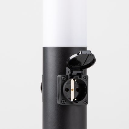 Brilagi - Venkovní lampa se 2 zásuvkami SCHUKO NOVA 1xE27/15W/230V 40 cm IP44 černá