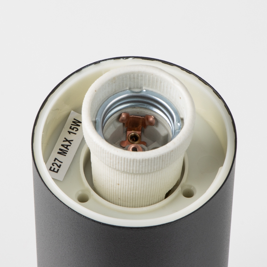 Brilagi - Venkovní lampa se 2 zásuvkami SCHUKO NOVA 1xE27/15W/230V 40 cm IP44 černá