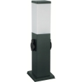 Brilagi - Venkovní lampa se 2 zásuvkami SCHUKO 1xE27/15W/230V 40 cm IP44 antracit