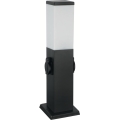 Brilagi - Venkovní lampa se 2 zásuvkami SCHUKO 1xE27/15W/230V 40 cm IP44 černá