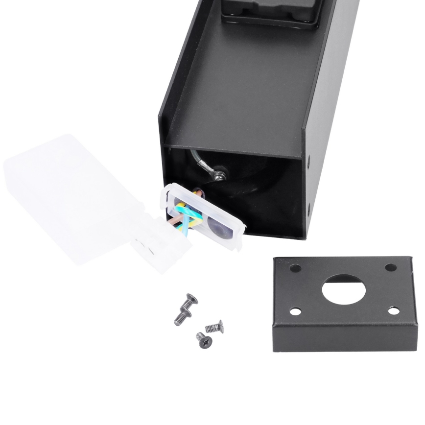 Brilagi - Venkovní lampa se 2 zásuvkami SCHUKO 1xG9/11W/230V IP44 černá