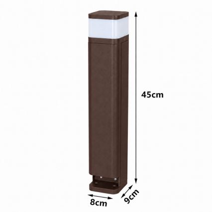 BRILAGI - Venkovní lampa se 2 zásuvkami SCHUKO PILLAR 1xG9/11W/230V IP44 hnědá