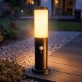 Brilagi - Venkovní lampa se senzorem NOVA 1xE27/15W/230V 40 cm IP44 černá