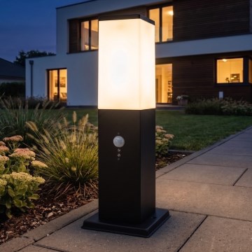 Brilagi - Venkovní lampa se senzorem NOVA 1xE27/15W/230V 40 cm IP44 černá