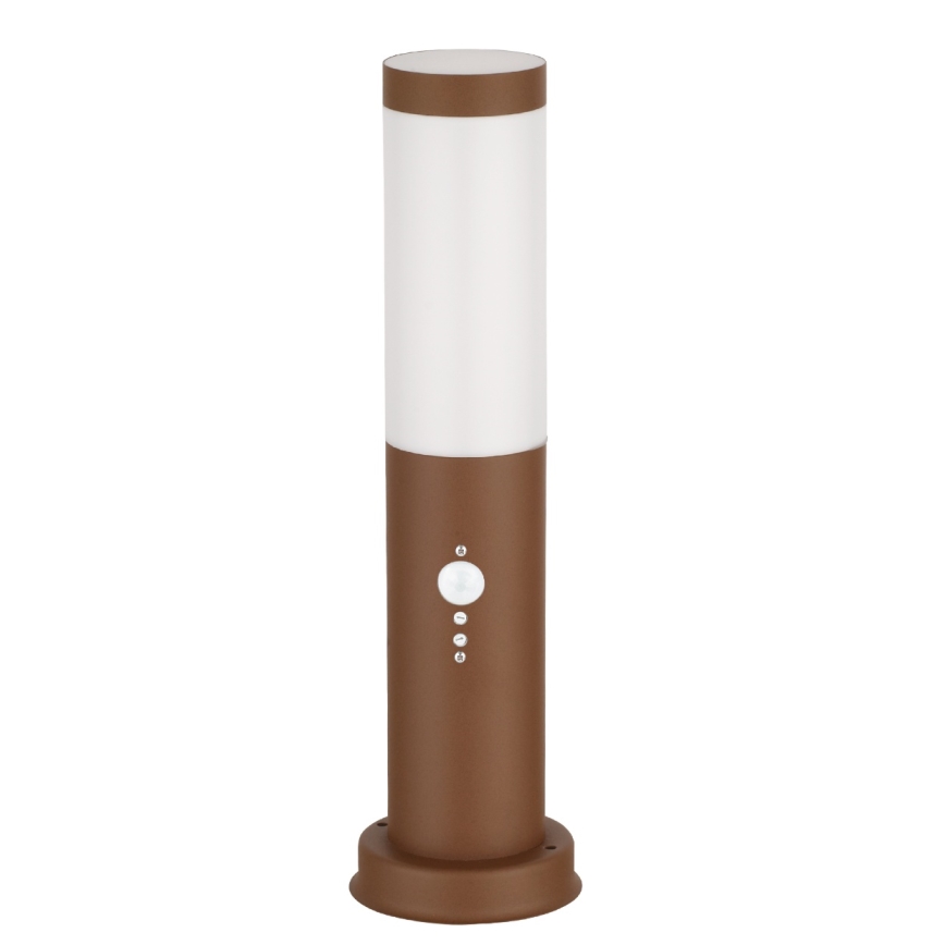 Brilagi - Venkovní lampa se senzorem NOVA 1xE27/15W/230V 40 cm IP44 hnědá