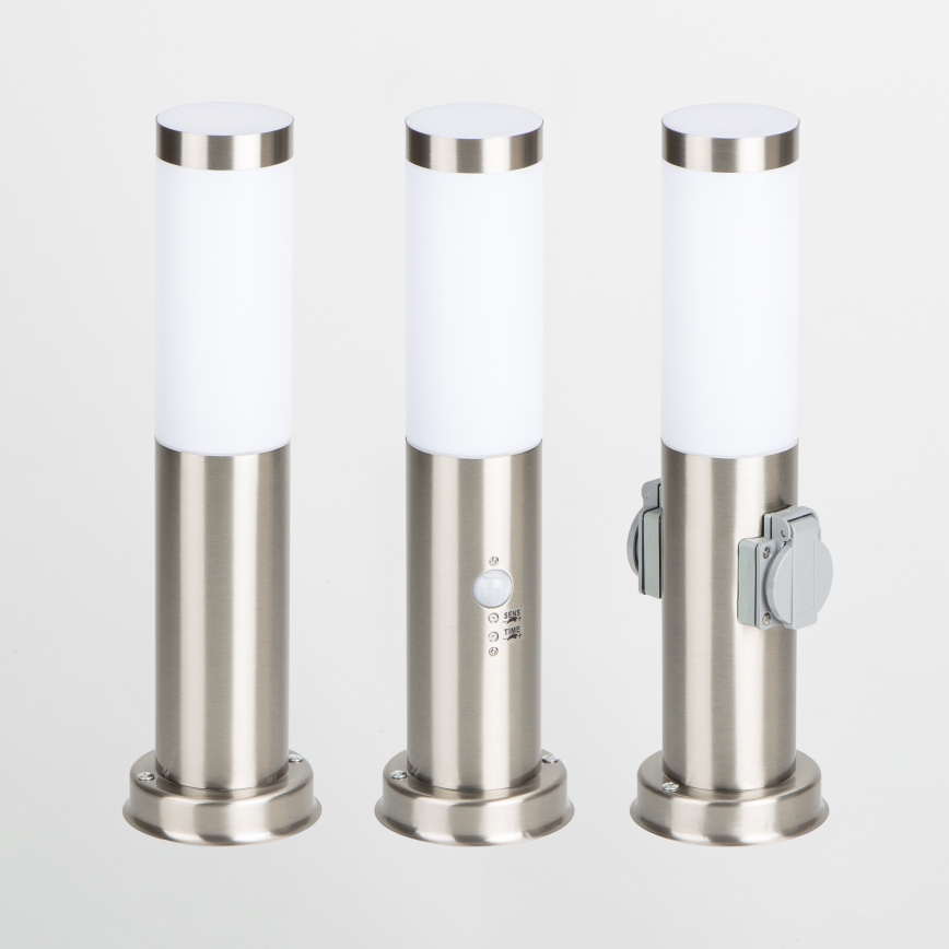 Brilagi - Venkovní lampa se senzorem NOVA 1xE27/15W/230V 40 cm IP44 matný chrom