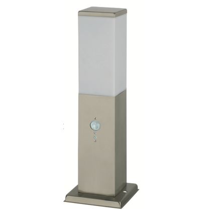Brilagi - Venkovní lampa se senzorem NOVA 1xE27/15W/230V 40 cm IP44 matný chrom