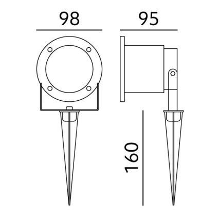 BRILAGI - Venkovní lampa TERRA 1xGU10/50W/230V IP65 antracit