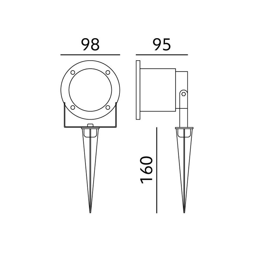 BRILAGI - Venkovní lampa TERRA 1xGU10/50W/230V IP65 antracit