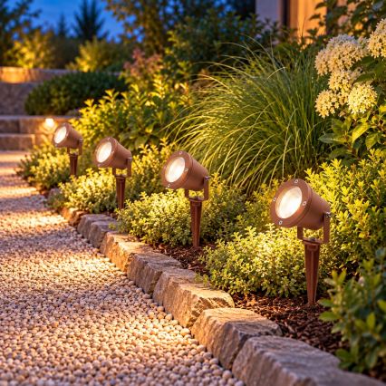 BRILAGI - Venkovní lampa TERRA 1xGU10/50W/230V IP65 rezavá