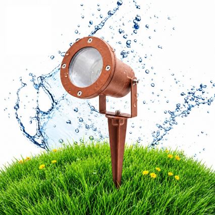 BRILAGI - Venkovní lampa TERRA 1xGU10/50W/230V IP65 rezavá