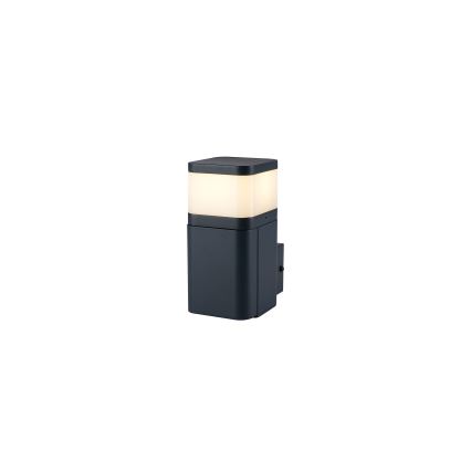 Brilagi - Venkovní nástěnná lampa se zásuvkou SCHUKO PILLAR 1xG9/11W/230V IP44 antracit