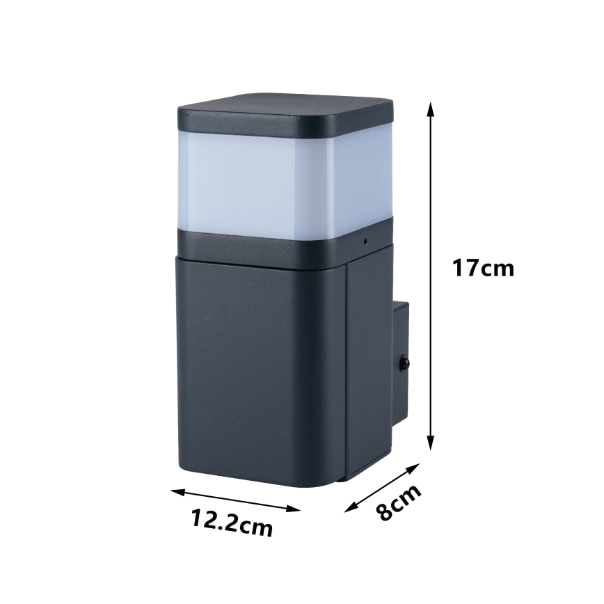 Brilagi - Venkovní nástěnná lampa se zásuvkou SCHUKO PILLAR 1xG9/11W/230V IP44 antracit