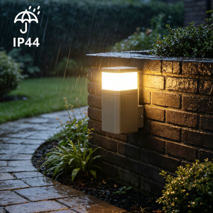 BRILAGI - Venkovní nástěnná lampa se zásuvkou SCHUKO PILLAR 1xG9/11W/230V IP44 šedá