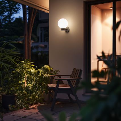 BRILAGI - Venkovní nástěnné svítidlo se senzorem pohybu HARBOR 1xE27/40W/230V IP33 antracit/bílá