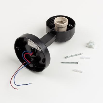 Brilagi - Venkovní nástěnné svítidlo se senzorem pohybu HARBOR 1xE27/40W/230V IP33 černá/čirá