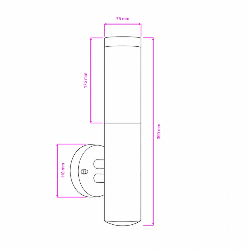 BRILAGI - Venkovní nástěnná lampa ELIA 1xE27/20W/230V IP44 matný chrom