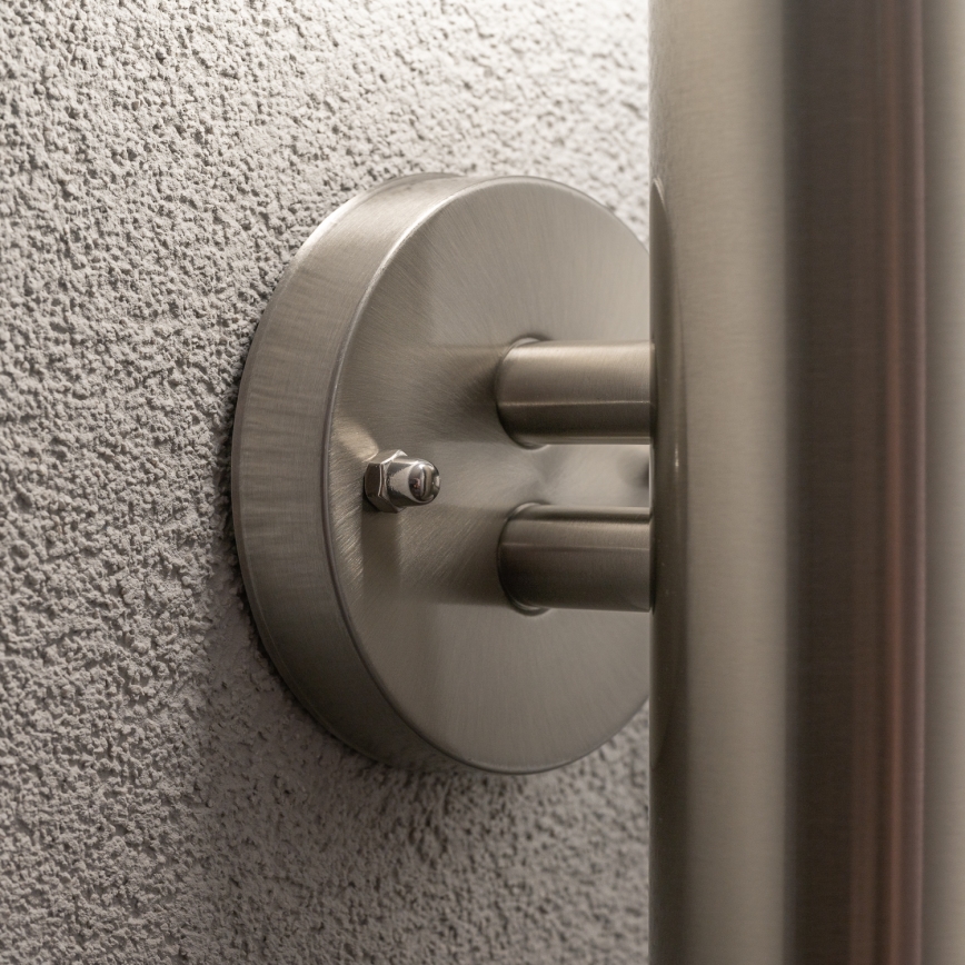 BRILAGI - Venkovní nástěnná lampa se senzorem ELIA 1xE27/20W/230V IP44 matný chrom