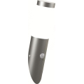 Brilagi - Venkovní nástěnná lampa se senzorem ELIA 1xE27/20W/230V IP44 matný chrom
