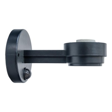 Brilagi - Venkovní nástěnné rameno se senzorem pohybu a soumraku HARBOR ISLAND 1xE27/40W/230V 20 cm IP33 černá