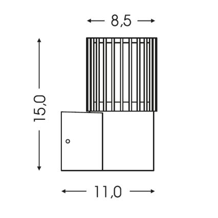 BRILAGI - Venkovní nástěnné svítidlo ARMOR 1xGU10/35W/230V IP44 černá