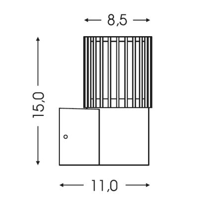 BRILAGI - Venkovní nástěnné svítidlo ARMOR 1xGU10/35W/230V IP44 hnědá