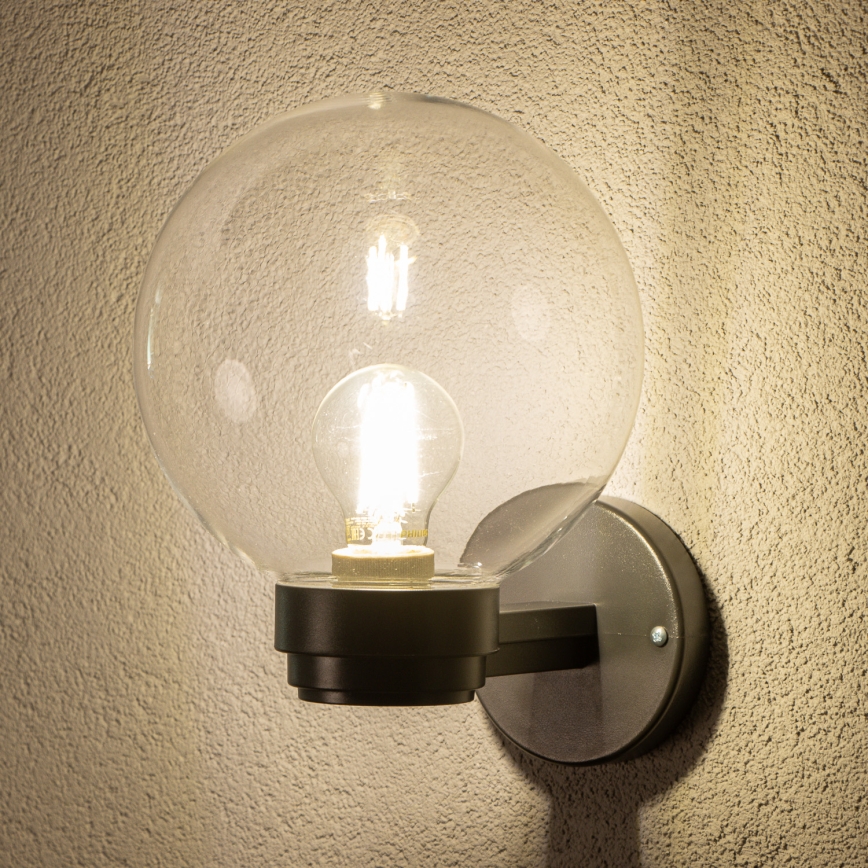 Brilagi - Venkovní nástěnné svítidlo HARBOR 1xE27/40W/230V IP33 antracit/čirá