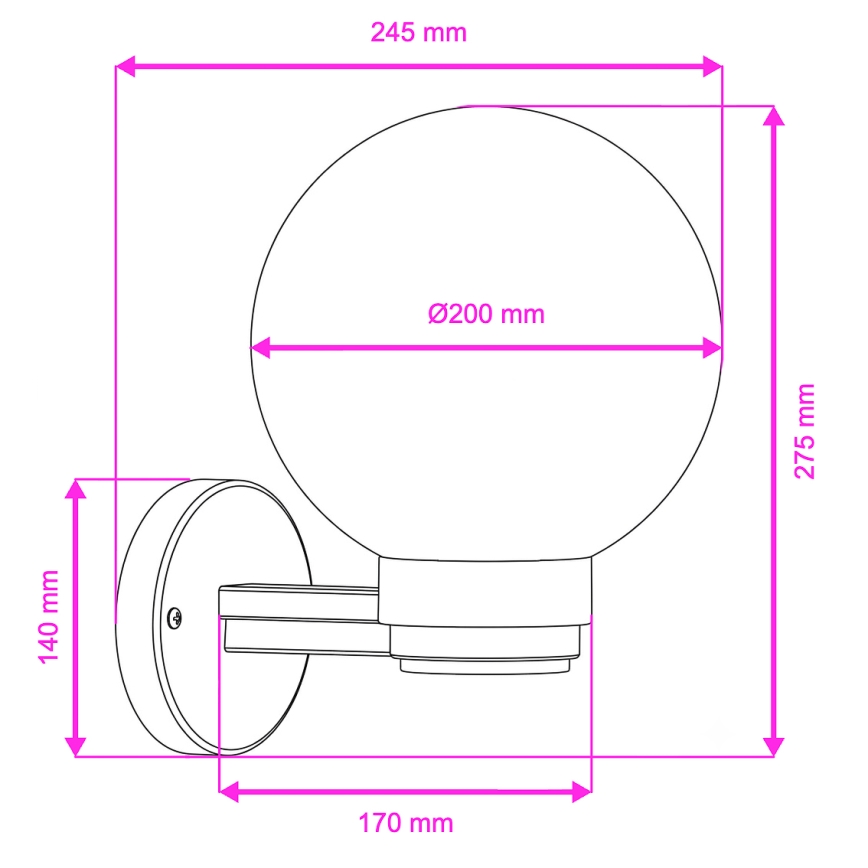 Brilagi - Venkovní nástěnné svítidlo HARBOR 1xE27/40W/230V IP33 antracit/čirá
