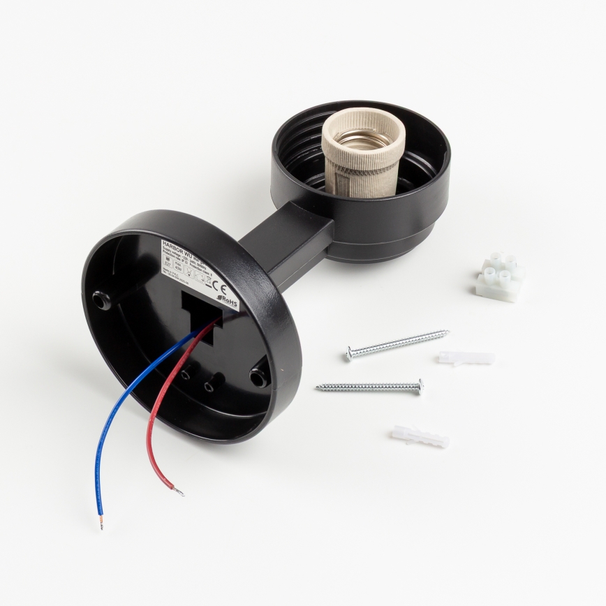 Brilagi - Venkovní nástěnné svítidlo HARBOR 1xE27/40W/230V IP33 černá/bílá