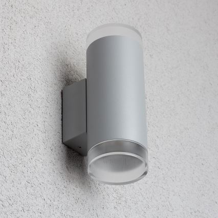 Brilagi - Venkovní nástěnné svítidlo MATERA 2xGU10/30W/230V šedá IP54