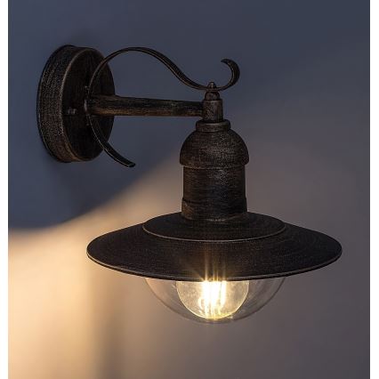 Brilagi - Venkovní nástěnné svítidlo MOLDE 1xE27/60W/230V IP44 bronzová/patina