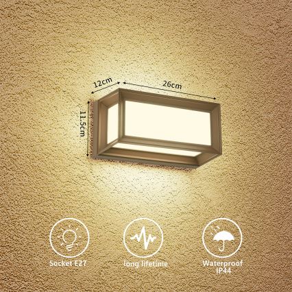 Brilagi - Venkovní nástěnné svítidlo PARKER 1xE27/60W/230V hnědá IP44