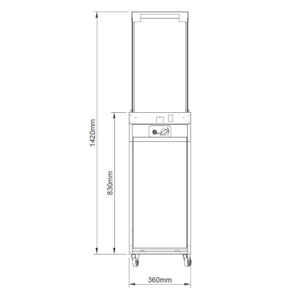 Brilagi - Venkovní plynový krb FLARO GAS 142x36 cm 8kW 1xAAA antracit + ochranný kryt