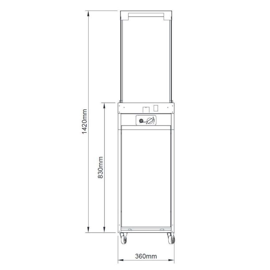 Brilagi - Venkovní plynový krb FLARO GAS 142x36 cm 8kW 1xAAA antracit + ochranný kryt