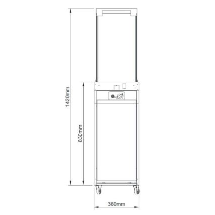 BRILAGI - Venkovní plynový krb FLARO GAS 142x36 cm 8kW 1xAAA rezavá/hnědá + ochranný kryt
