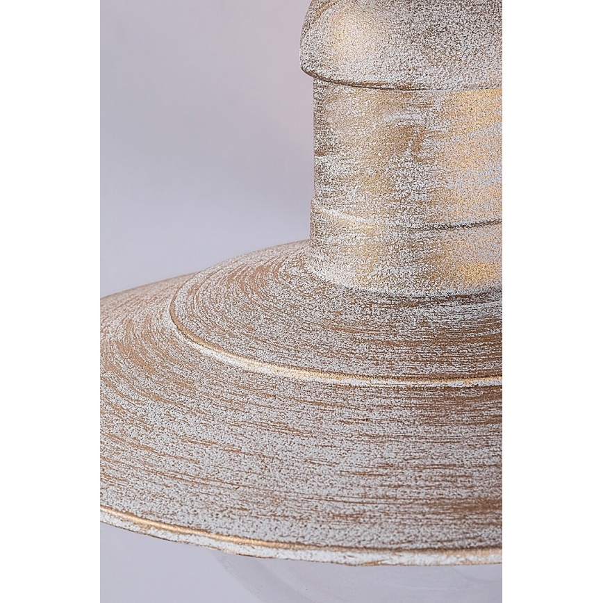 Brilagi - Venkovní stropní svítidlo MOLDE 1xE27/60W IP44 bílá/patina