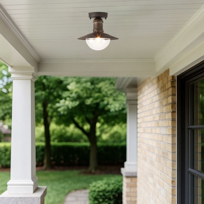 Brilagi - Venkovní stropní svítidlo MOLDE 1xE27/60W IP44 bronzová/patina