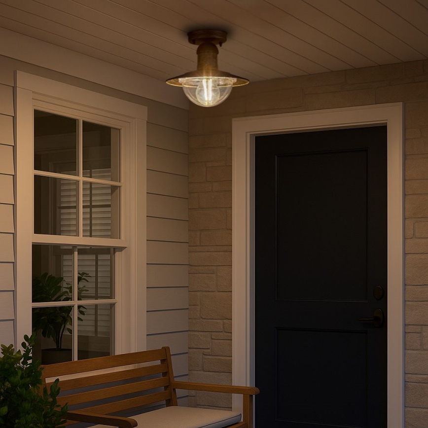 Brilagi - Venkovní stropní svítidlo MOLDE 1xE27/60W IP44 bronzová/patina