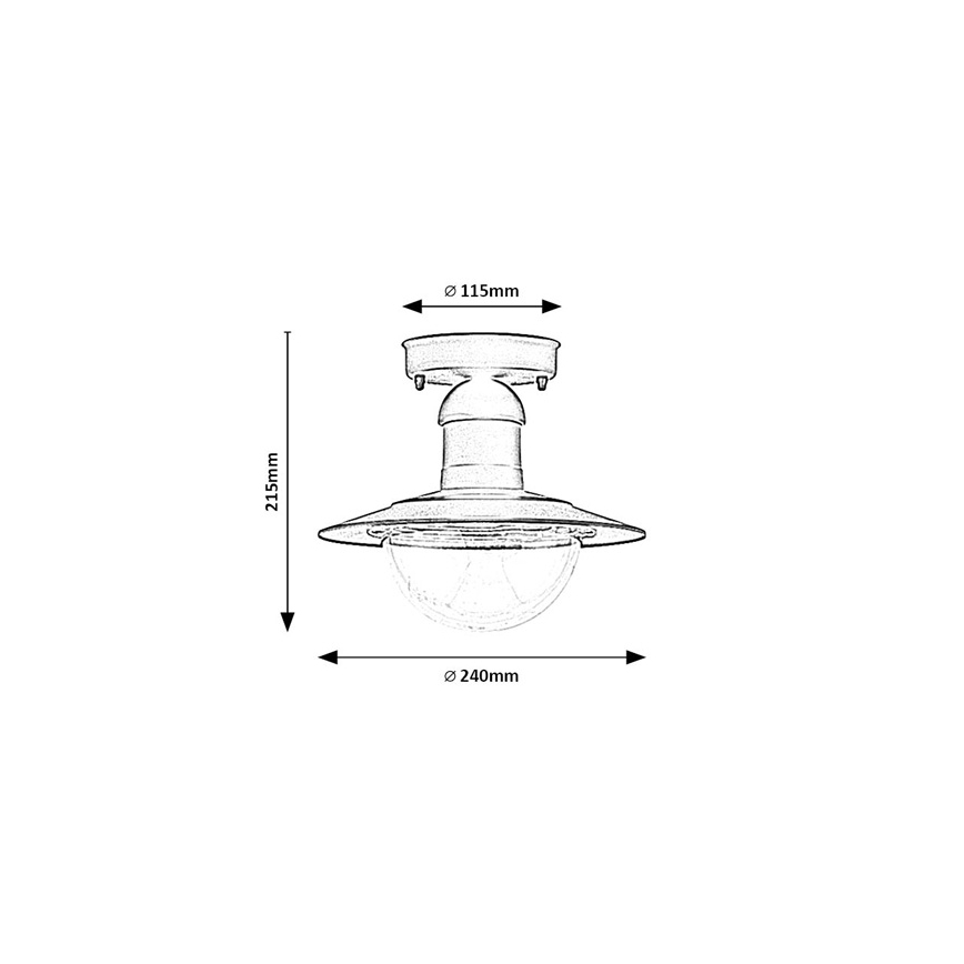 Brilagi - Venkovní stropní svítidlo MOLDE 1xE27/60W IP44 černá