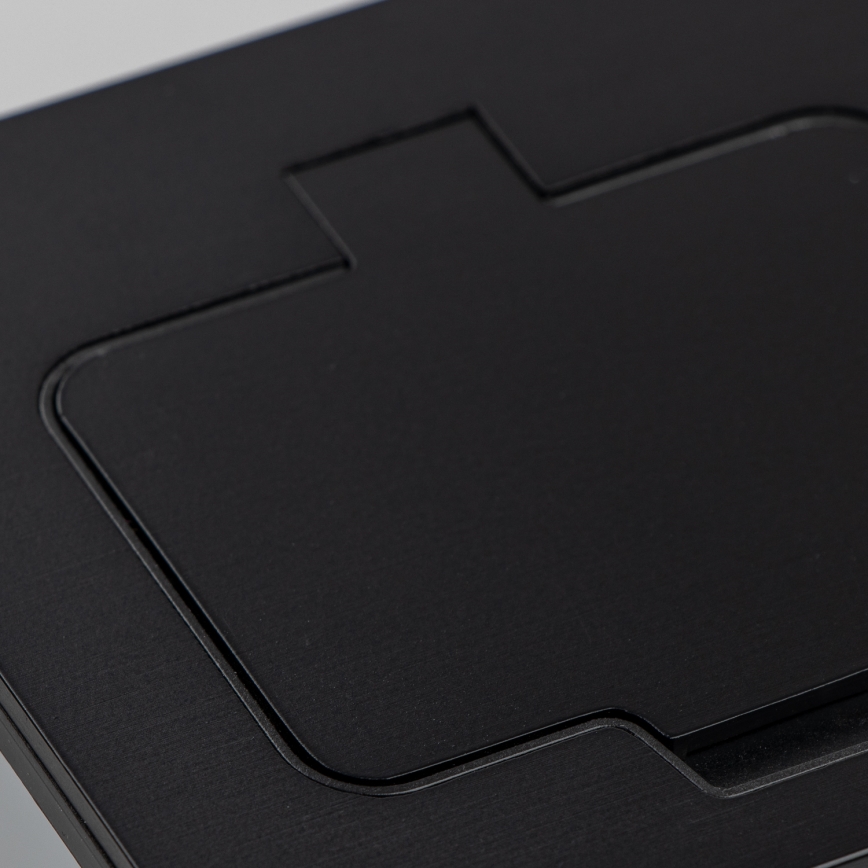 Brilagi - Venkovní vestavná podlahová dvojzásuvka IP55 černá obdélníkový