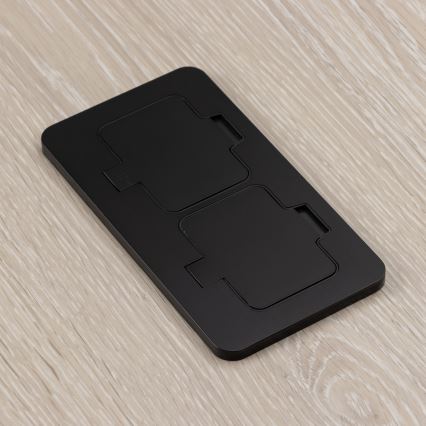 Brilagi - Venkovní vestavná podlahová dvojzásuvka IP55 černá obdélníkový