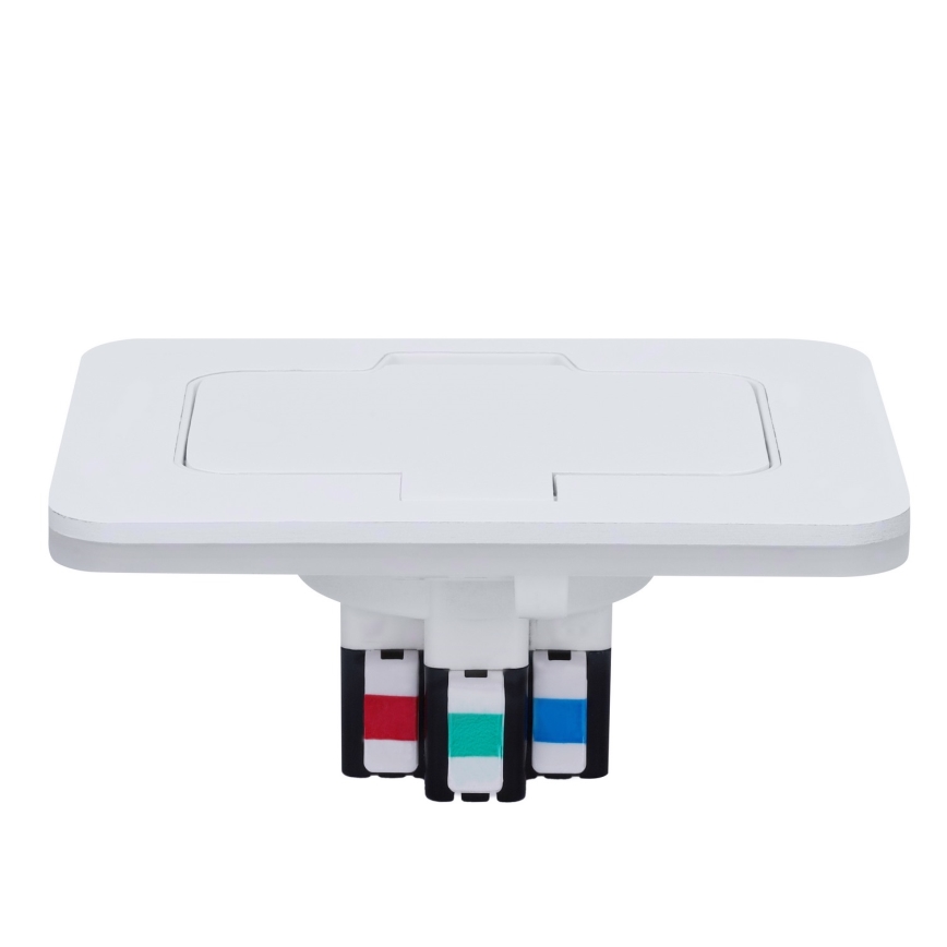 Brilagi - Venkovní vestavná podlahová zásuvka IP55 bílá obdélníkový