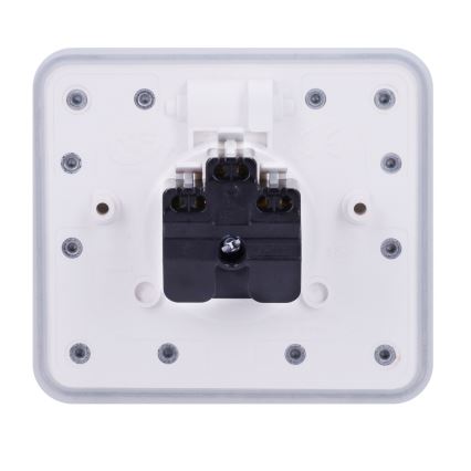 Brilagi - Venkovní vestavná podlahová zásuvka IP55 bílá obdélníkový