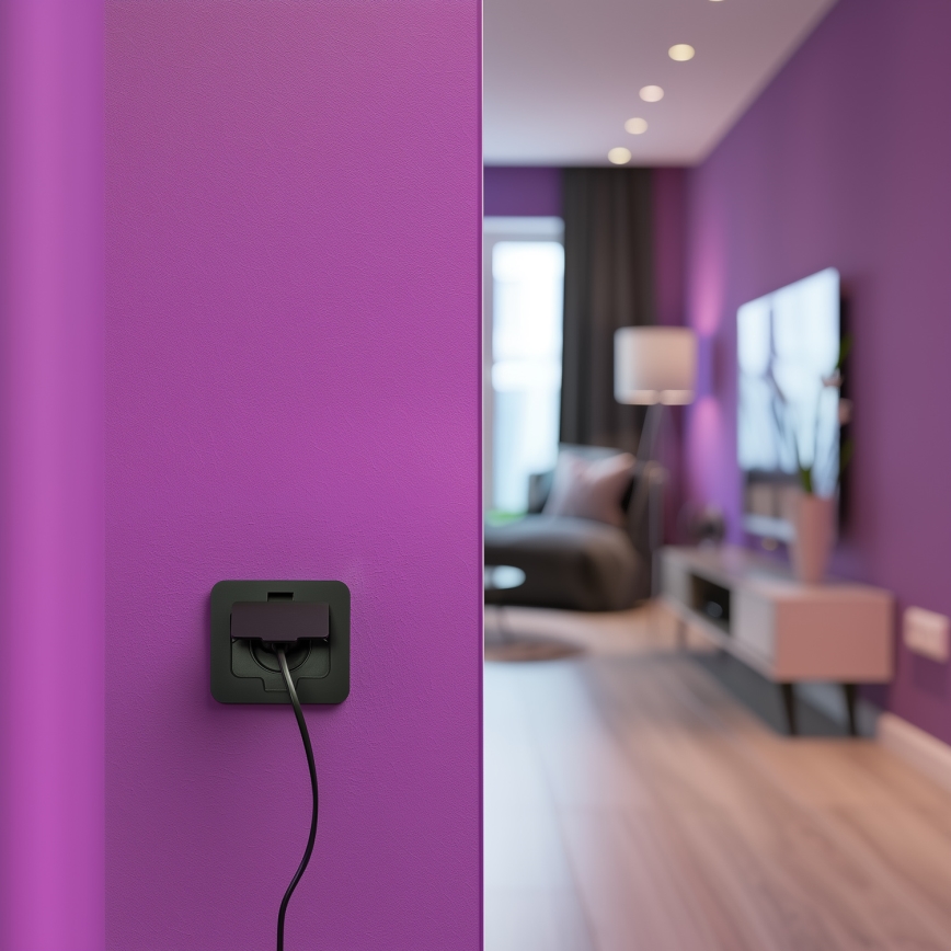 Brilagi - Venkovní vestavná podlahová zásuvka IP55 černá obdélníkový