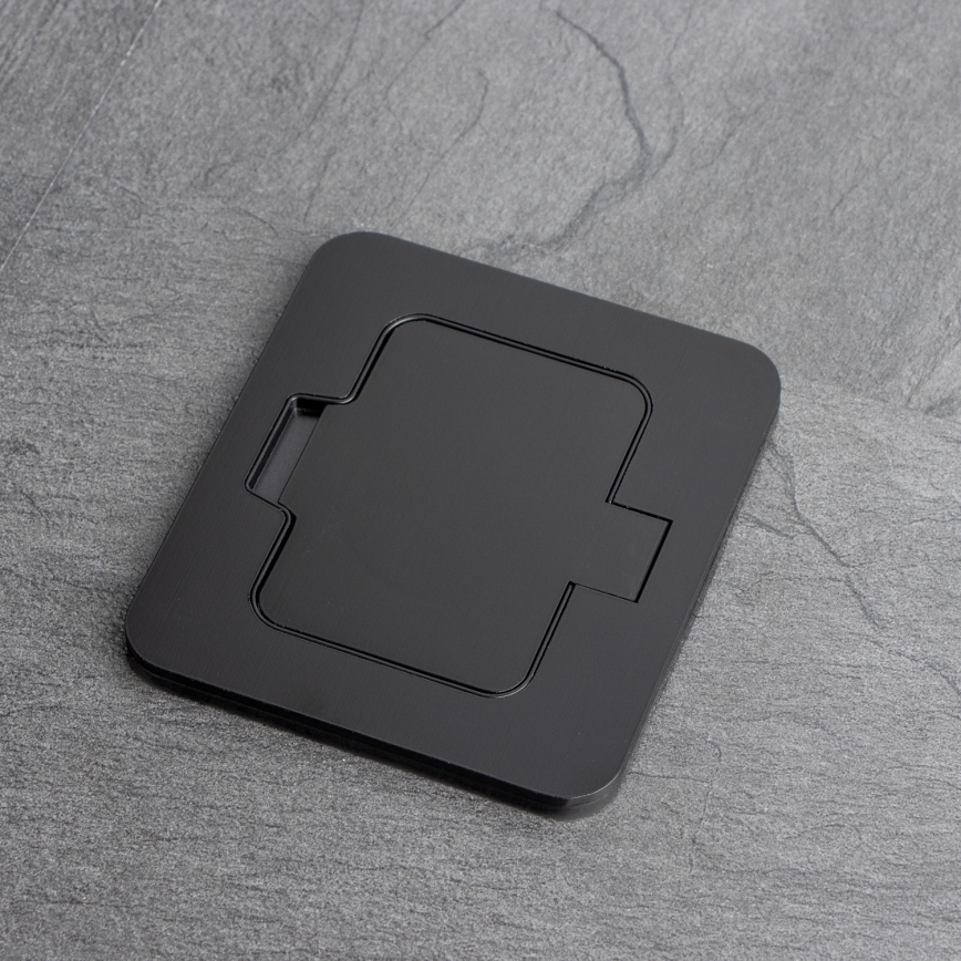 Brilagi - Venkovní vestavná podlahová zásuvka IP55 černá obdélníkový