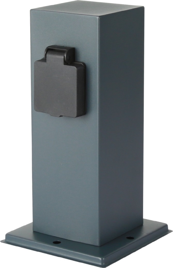 Brilagi - Venkovní zásuvkový sloupek PILLAR 1Z SCHUKO 230V IP44 antracit